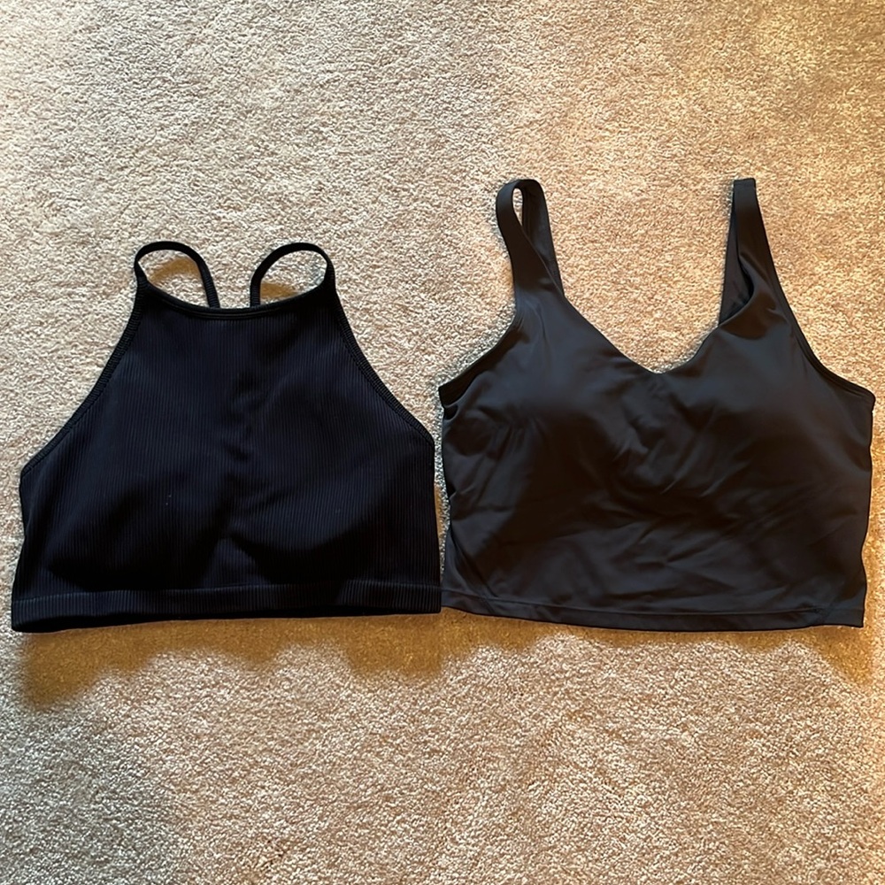 Bundle of two bra tops: one JoyLab and one from Amazon.